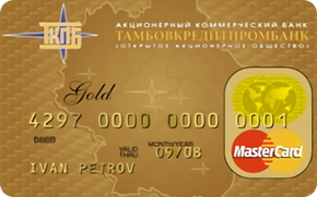 Дебетовая Gold от Тамбовкредитпромбанка